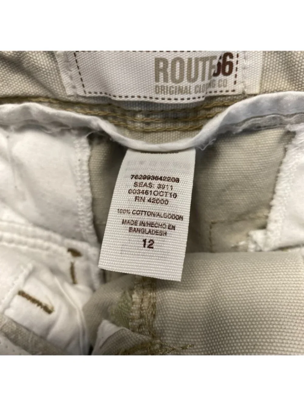 ROUTE 66 youth boys size 12 cargo shorts light beige,Beige